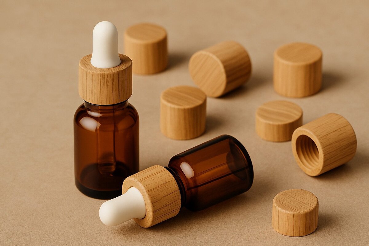 wooden caps for dropper bottles