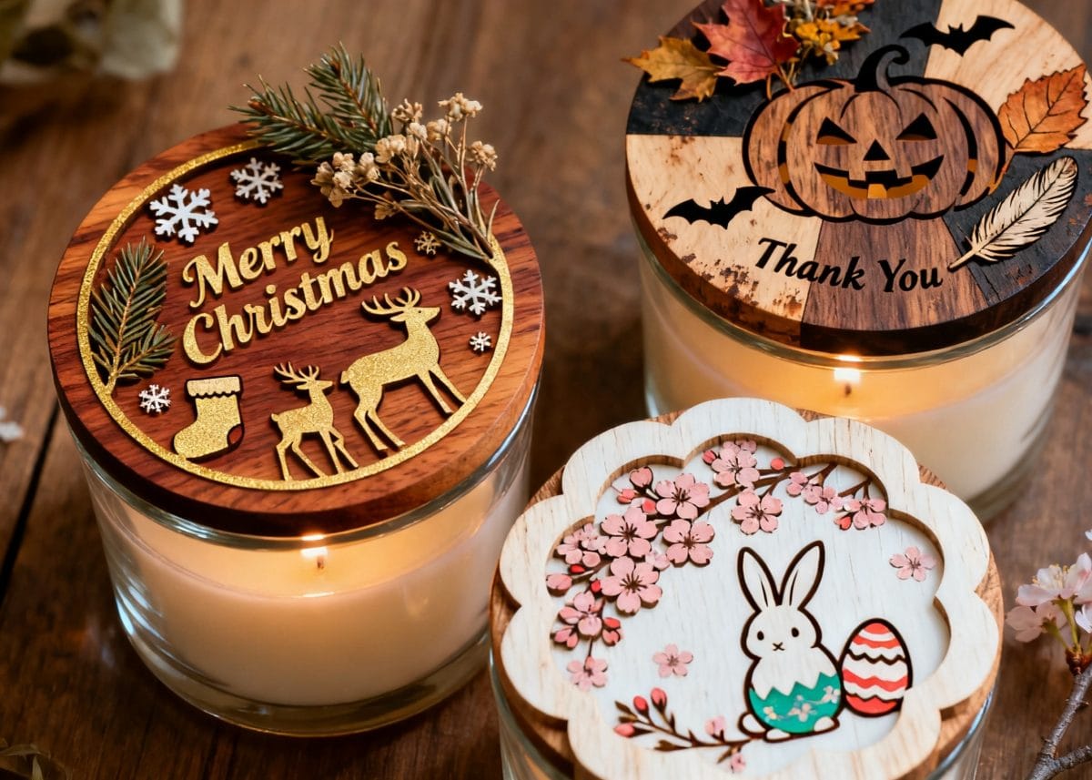 seasonal packaging wooden caps