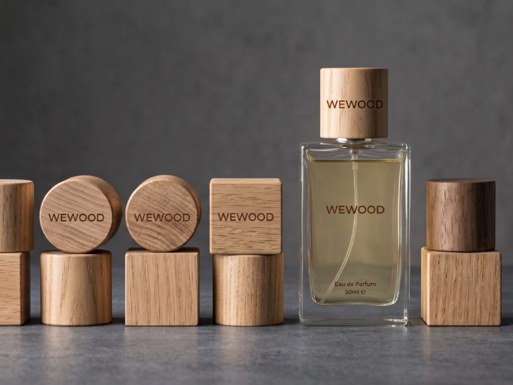 Low MOQ luxury fragrance packaging suppliers with wooden perfume caps